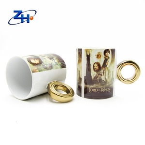 <span class=keywords><strong>Taza</strong></span> <span class=keywords><strong>de</strong></span> cerámica <span class=keywords><strong>de</strong></span> 11 oz con diseño <span class=keywords><strong>de</strong></span> El <span class=keywords><strong>Señor</strong></span> <span class=keywords><strong>de</strong></span> <span class=keywords><strong>los</strong></span> <span class=keywords><strong>Anillos</strong></span> y asa dorada, <span class=keywords><strong>taza</strong></span> para agua, gran venta - Product Image 4