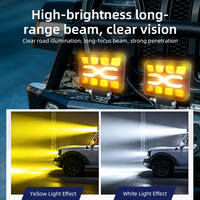 Nouvelle lampe de travail LED 12V 24V, étanche IP67, forme X, DRL, faisceau haut/bas, pour moto, VTT, UTV, camion, conduite tout-terrain, feu antibrouillard auxiliaire