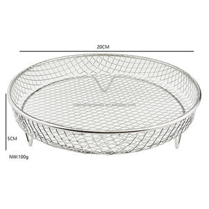 Utensilios de cocina, cesta de freidora de aire de 3 capas, estante redondo SST <span class=keywords><strong>Airfryer</strong></span>, estante de vapor para hornear, compatible con <span class=keywords><strong>Cosori</strong></span> Ninja Russell - Product Image 6