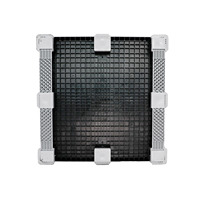 HUADING Boîte à palette en plastique pliable robuste pour le stockage des aliments Ventilation par grille pour le fret et l'équipement de stockage des légumes