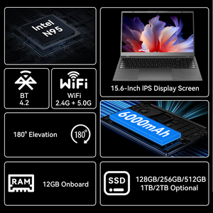 China Factory Direct 15,6 pulgadas Notebook Intel N95 OEM 12GB + 512GB Laptop para uso doméstico personal Teclado en inglés Nuevo - Product Image 6