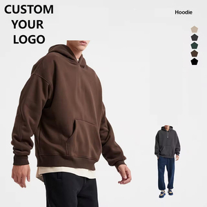 Venta al por mayor 100% algodón 350gsm hombres sudaderas peso pesado sin forro regular otoño estiramiento transpirable cómodo opciones personalizadas - Product Image 3