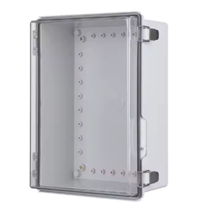 Boîtier de distribution étanche IP66 en ABS avec loquets en acier inoxydable et couvercle transparent en <span class=keywords><strong>PC</strong></span> pour extérieur, faible tension, facile à installer - Product Image 1