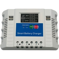 Contrôleur de charge solaire PWM 60A 50A 40A 30A 20A 10A pour batterie 12v/24v Auto 4 sorties USB Hors réseau Contrôleur solaire Meilleur prix