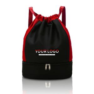 Sac à dos de sport personnalisé avec logo, imprimé par sublimation, en nylon et polyester avec fermeture éclair, cadeau promotionnel pour le shopping - Product Image 1