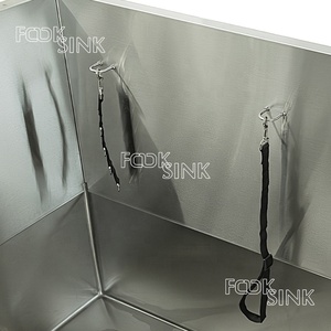 Lavabo multifunción fácil de limpiar para perros Bañera de aseo para perros de acero inoxidable 304 - Product Image 6