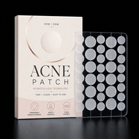 Patch anti-acné hydrocolloïde invisible 36 points de style coréen, forme personnalisée, étiquette privée, fin et transparent, pour le visage