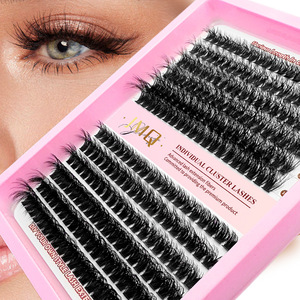 Cils individuels en grappe 60P 80P 5D, faux cils en fibres synthétiques douces et naturelles pour femmes - Product Image 1