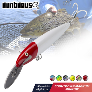 Promotion : Leurre de pêche coulant 140 mm 40 g rouge et blanc pour thon, Jerkbait, Pesca, leurre dur coulant pour la pêche à la traîne - Product Image 1