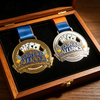 Médaille de poker personnalisée en alliage de zinc, moulage 3D sous pression, émail souple, avec ruban, vente en gros