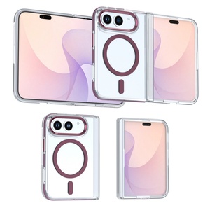 เคสโทรศัพท์มือถือแบบใสแม่เหล็กสำหรับ iPhone รองรับการชาร์จไร้สายแบบคู่ ป้องกันการกระแทก ฝาหลังป้องกัน - Product Image 1