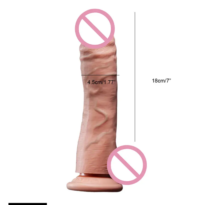 Mainan seks kulit alami lucu dildo hisap untuk wanita dapat diisi ulang mainan seksi penis solid alat otomatis pria dildo berventilasi