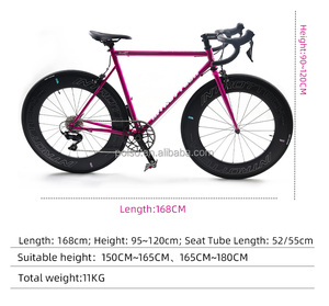 PB012 INTRO7 700c Compatível com Cassetes <span class=keywords><strong>Shimano</strong></span> 8-11S, Quadro Leve em Cromo, Rodas de Carbono Toray T800, Bicicleta de Estrada - Product Image 4