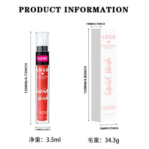 Rubor Líquido OCHAIN de 20 Colores, Logotipo Personalizado, Cobertura Versátil, Resistente al Agua, al por Mayor para Mujeres - Product Image 6
