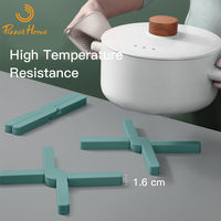Tapis de protection en silicone résistant à la chaleur, pliable, pour casseroles, poêles, assiettes, table, dessous de plat, support croisé, isolation, sous-verre
