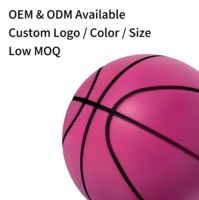 Ballon de basket silencieux en mousse PU taille 7, 420g, rebondissant, très élastique, unisexe, pour entraînement en intérieur, jouet sportif, ballon souple