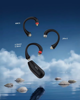 TRN Scallop Bluetooth 6.0 Adaptor IEM Nirkabel untuk Earphone Berkabel yang Dapat Dilepas, Audio Definisi Tinggi, Kotak Pengisian Daya, Baterai 50 Jam