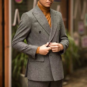 MTM Sur <span class=keywords><strong>mesure</strong></span>, costumes faits à la main, vente en gros, costumes faits à la main, <span class=keywords><strong>demi</strong></span>-toile, <span class=keywords><strong>costume</strong></span> sur <span class=keywords><strong>mesure</strong></span> pour <span class=keywords><strong>homme</strong></span>, 2 pièces, lavable en machine - Product Image 3