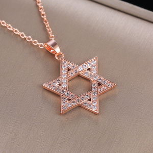 Collana con ciondolo a stella per donna, gioielli semplici e alla moda, regalo per l'uso quotidiano - Product Image 2