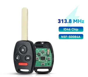 กุญแจรีโมทรถยนต์ Civic EX <span class=keywords><strong>Si</strong></span>/Civic EX แบบสมาร์ทคีย์  ชิป ID46 สำหรับเปลี่ยน ปี 2006 2007 2008 2009 2010 2011 รุ่น N5F-S0084A ความถี่ 313.8Mhz 433MHZ - Product Image 1
