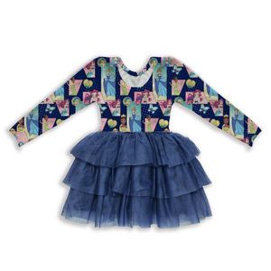 Ruidian Factory wholessales American animate Pretty Pretty Girl Party Party baby Girl Bamboo <span class=keywords><strong>abito</strong></span> in Tulle manica lunga - Product Image 5