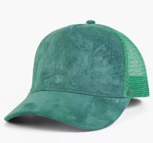 Casquette <span class=keywords><strong>de</strong></span> camionneur en daim avec logo brodé sur mesure <span class=keywords><strong>de</strong></span> haute qualité à bord incurvé casquettes <span class=keywords><strong>de</strong></span> baseball respirantes bicolores vierges à 5 panneaux - Product Image 2