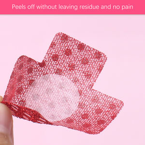 แผ่นปิดจุกนมแบบใช้แล้วทิ้ง ไร้สาย ระบายอากาศได้ดี สวมใส่สบาย ประดับเลื่อม รูปทรงไขว้ ติดแน่น สำหรับงานปาร์ตี้ริมสระน้ำ หรือออกเดท - Product Image 4