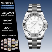 Montre Homme SKMEI 9415 Boîtier en Alliage Bracelet Acier Inoxydable 20mm Cadran 44mm Résistance à l'Eau 3 ATM Mouvement Quartz Style Rétro Boîte Tendance