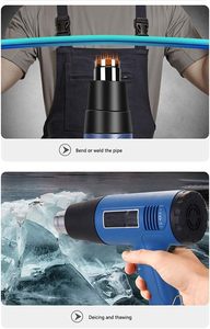 Sıcak hava tabancası elektrikli Mini ısı tabancası makinesi küçültmek için Pof/Pvc plastik torba değişken sıcaklık ayarları ile ısı tabancası makinesi - Product Image 6