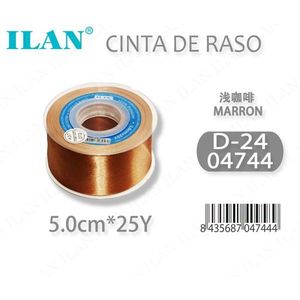 ริบบิ้นผ้าซาตินอิลัน 5.0 ซม. 25 หลา สีน้ำตาลอ่อน D-24 - Product Image 3