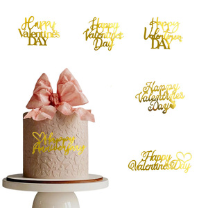 ของตกแต่งเค้กอะคริลิค รูปน้ำผึ้งและความหวาน สุขสันต์วันวาเลนไทน์ สุขสันต์วันครบรอบ ของตกแต่งหน้าเค้กสำหรับวันเกิด เทศกาลฉีซี - Product Image 1