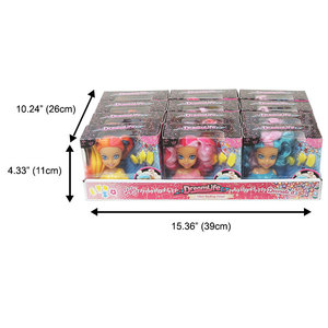 Fashion <b>Doll</b> Styling <b>Head</b> with Pink Hair and Accessories DIY Toy for Girls Age 5 to 7 Years - Product Image 4