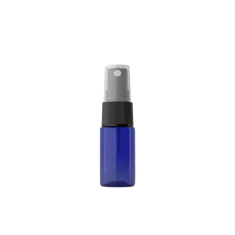 Mini garrafa spray de perfume para pet, garrafa spray de plástico de 10ml para pets, ombro plano, atomizador fino, garrafa spray de névoa