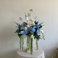 Fleurs artificielles en soie pour mariage, style moderne, lot de boules florales colorées, toucher réel, haute qualité pour la décoration