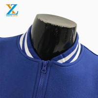 Veste universitaire personnalisée avec broderie et imprimé, blocs de couleur, col montant, fermeture éclair, style baseball, uniforme pour école, club, entreprise, équipe