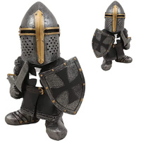 Mini Chevaliers Européens Sculpture Renaissance Templier Croisé Figurines Chevalier Gnomes De Jardin Décorations Chevalier Statue Figurines