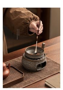 Japanese Candle <b>Tea</b> Warmer <b>Set</b> Ceramic <b>Tea</b> Heater Base Warm <b>Tea</b> Pot Heater for Home Use - Product Image 3