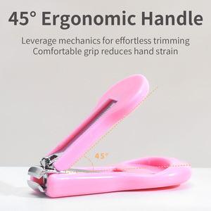 Kit de toilettage pour bébé de haute qualité, 3 pièces, kit de soin des ongles avec ciseaux, étui <span class=keywords><strong>en</strong></span> plastique pour manucure et pédicure, ensemble cadeau parfait pour bébé - Product Image 4