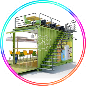 Bar de conteneur portable en aluminium et fibre de verre pour kiosque de nourriture et de boissons dans la rue, le parc, la place avec service de frites - Product Image 1