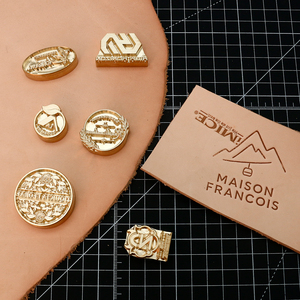 Moule de marquage en cuivre gravé CNC personnalisé, tampon en laiton à chaud avec logo sur mesure - Product Image 1