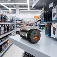 48W A+C Araç Şarj Cihazı Çift Portlu PD30W Tip C QC18W USB Hızlı Şarj Araç Şarj Adaptörü