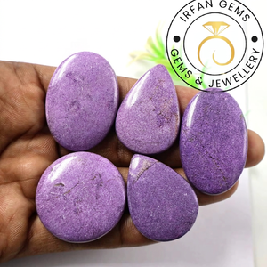 Pierre précieuse Stichtite pour la fabrication de bijoux, Cabochons de Stichtite, Lot de pierres précieuses en gros, Cabochon poli à la main, Pierre précieuse en vrac - Product Image 1