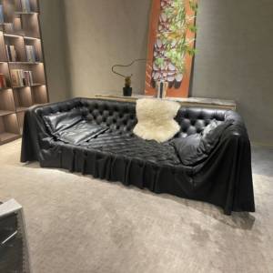 Luxury Lounge Italian Designer divano soggiorno divano Set <span class=keywords><strong>mobili</strong></span> gonna componibile moderna Design posteriore divano in pelle - Product Image 6