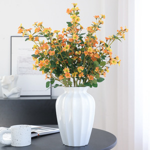 <b>Artificial</b> Rose <b>Bouquet</b> Long Branched Two Forked Small Rose Plastic Silk Flowers High Simulation Wedding Home Decor - Product Image 1