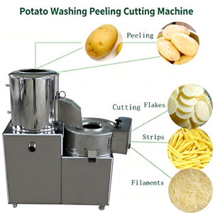 Multifunctional Root <b>Vegetable</b> Processor Automatic Potato Carrot Peeling Washing Slicing Machine for Food Processing Plant - Product Image 3