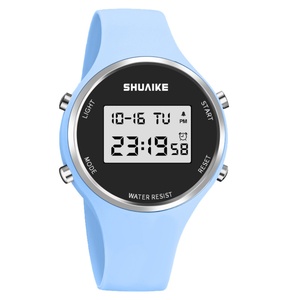 Montre numérique LED SHUAIKE pour filles, nouveau style, bracelet en silicone souple, étanche, chronomètre sportif pour femmes, vente en gros - Product Image 4