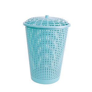 High-quality and firm <b>plastic</b> storage <b>basket</b> with lid large-capacity laundry <b>basket</b> for bathroom organization - Product Image 5