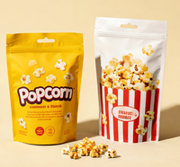 Sachet Doypack Personnalisé Refermable de Qualité Alimentaire avec Fermeture Zip, Pochette Autoportante en Plastique Mylar pour Emballage Alimentaire de Snacks et Popcorn