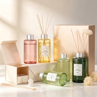 Bouteille diffuseur d'aromathérapie en verre de luxe OEM personnalisée 200 ml, conteneur vide pour diffuseur à bâtonnets d'huiles essentielles, parfum d'ambiance pour la maison