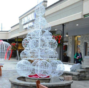 Luces LED <span class=keywords><strong>Gigantes</strong></span> <span class=keywords><strong>para</strong></span> Exteriores con Forma de Árbol de Navidad, Esfera Grande con Luces <span class=keywords><strong>para</strong></span> Decoración de Centros Comerciales Navideños - Product Image 5